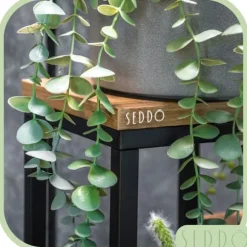 Metal stående blomsterstativ til blomster og planter, 3-etagers hylde, loft 68
