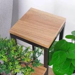 Metalblomsterstativ 4-lags, niveaudelt stativ til potter, planter og blomster