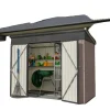 Metalværktøjsskur, 8x4 FT, Vejrbestandig Konstruktion, Skråtag Design, Ventilationssystem, Låselige Døre