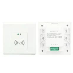 Mikrobølgesensor lyskontakt 86 panel, justerbar 360 grader, trappesensor, 220-240V