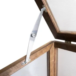 Mini drivhus med overdækning til altan og terrasse 110x55x120 cm Greenspot - Drivhus på træplatform, Hævet træbed, Kold ramme med overdækning på høje | CDON