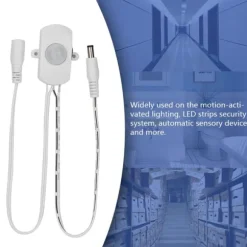 Mini PIR infrarød bevægelsessensor til LED-strimmel - hvid, 5A, DC 6-24V