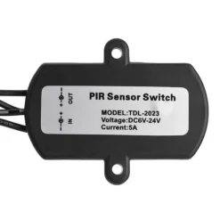 Mini PIR infrarød bevægelsessensor til LED-strimmel - sort, 6-24V, 5A