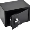 Mini Safe, 4,6 Liters Kapacitet, Mekanisk Lås, 3 Nøgler Inkluderet, Holdbart Q235 Stål, Vægmonterbar