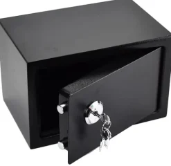 Mini Safe, 4,6 Liters Kapacitet, Mekanisk Lås, 3 Nøgler Inkluderet, Holdbart Q235 Stål, Vægmonterbar