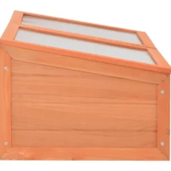 Minidrivhus i træ med hængslet låg - Beskyt dine planter | Størrelse: 100x50x34 cm