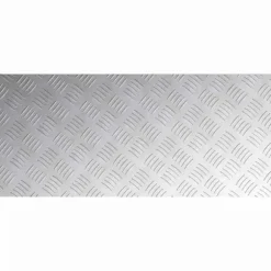 Moderne Aluminium Checker Plader - Skridsikre Trin | Størrelse: 90x40 cm | Farve: Sølv