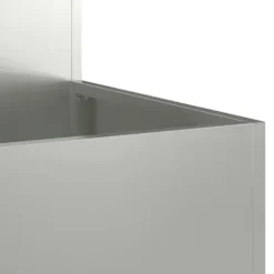 Moderne Blomsterkrukke i Galvaniseret Stål - Rektangulær | Størrelse: 100x100x48 cm | Farve: Sølv