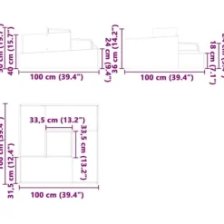 Moderne blomsterkrukke i stål - UV-resistent og holdbar | Størrelse: 100x100x50 cm | Farve: Antracit