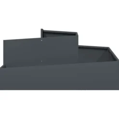 Moderne blomsterkrukke i stål - UV-resistent og holdbar | Størrelse: 100x100x50 cm | Farve: Antracit
