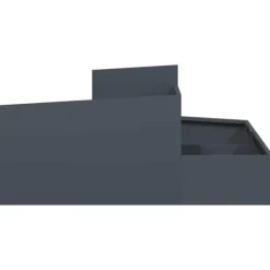 Moderne blomsterkrukke i stål - UV-resistent og holdbar | Størrelse: 100x100x50 cm | Farve: Antracit