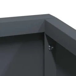 Moderne blomsterkrukke i stål - UV-resistent og holdbar | Størrelse: 100x100x50 cm | Farve: Antracit
