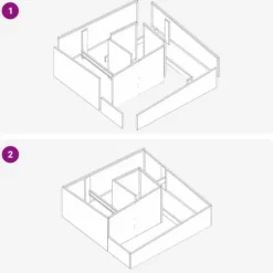 Moderne blomsterkrukke i stål - UV-resistent og holdbar | Størrelse: 100x100x50 cm | Farve: Antracit