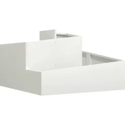 Moderne blomsterkrukke i stål - Indendørs & udendørs | Farve: Hvid | Størrelse: 80x80x50 cm