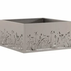 Moderne bålsted i forvitret stål - Firkantet ildsted | Størrelse: 60x60x30 cm