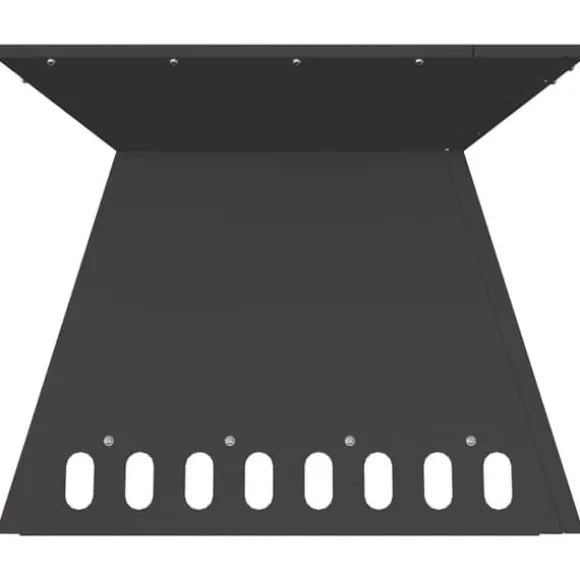 Moderne bålsted i koldvalset stål - Firkantet design | Størrelse: 48 x 48 x 40 cm | Farve: Sort