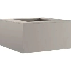 Moderne bålsted i stål - Rektangulært udendørs ildsted | Størrelse: 80x80x40 cm | Farve: Brun