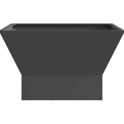 Moderne bålsted i stål 60x60x35 cm - Udendørs ildsted | Farve: Sort
