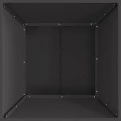 Moderne bålsted i stål 60x60x35 cm - Udendørs ildsted | Farve: Sort