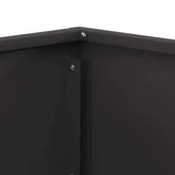 Moderne bålsted i stål 60x60x35 cm - Udendørs ildsted | Farve: Sort