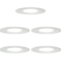 Moderne dekorativ trækrukke 5 pcs - Flade træ ringe | Størrelse: Ø30/60 cm | Farve: Sølv