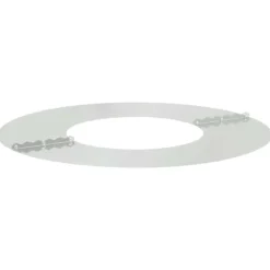 Moderne dekorativ trækrukke 5 pcs - Flade træ ringe | Størrelse: Ø30/60 cm | Farve: Sølv