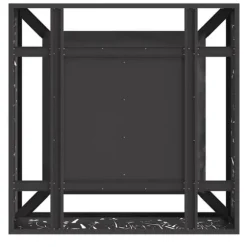 Moderne firkantet bålsted i koldvalset stål | Størrelse: 80x80x30 cm | Farve: Sort
