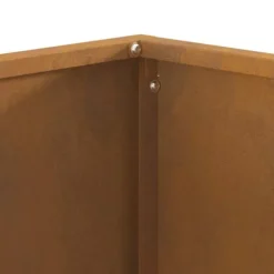 Moderne firkantet bålsted - Bålplads til udendørs brug | Farve: Brun | Størrelse: 60x60x40 cm