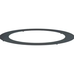 Moderne flad træring i stål - Dekorativ rund krukke | Diameter: Ø90/120 cm | Farve: Antracit