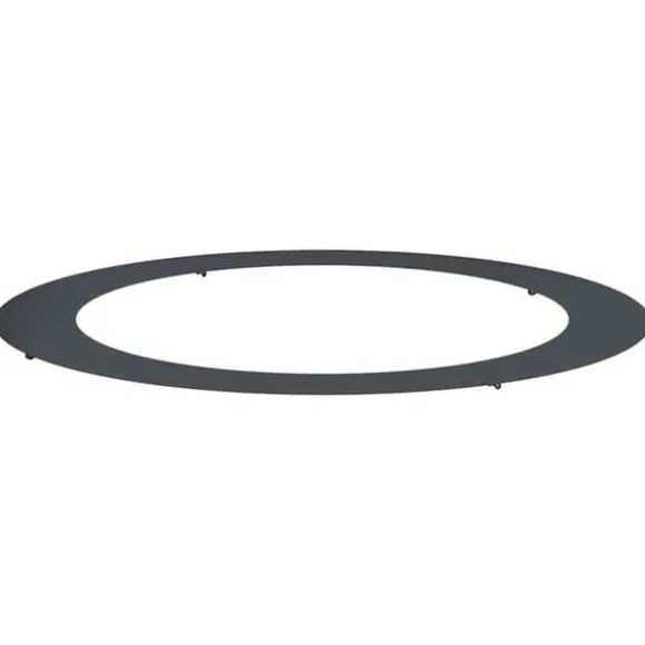 Moderne flad træring i stål - Dekorativ rund krukke | Diameter: Ø90/120 cm | Farve: Antracit