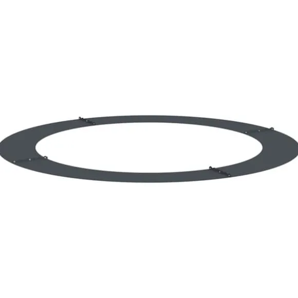 Moderne flad træring i stål - Dekorativ rund krukke | Diameter: Ø90/120 cm | Farve: Antracit
