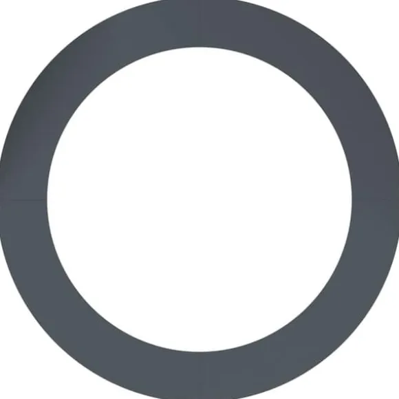Moderne flad træring i stål - Dekorativ rund krukke | Diameter: Ø90/120 cm | Farve: Antracit