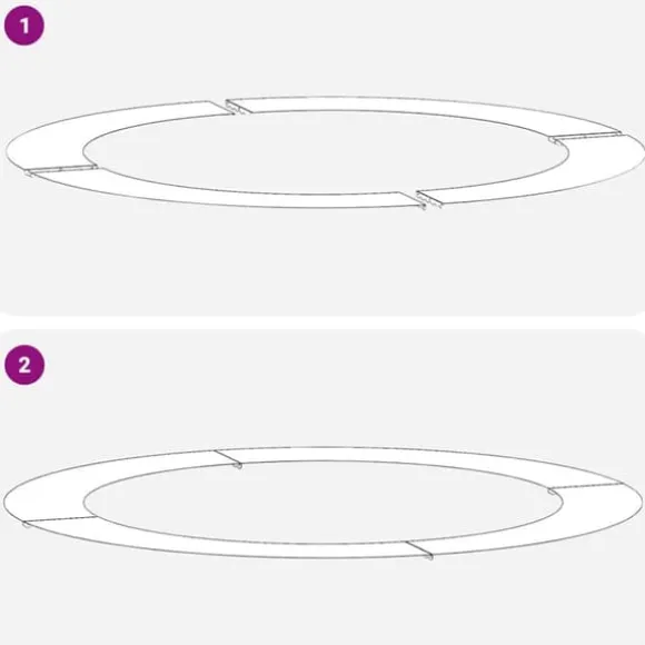 Moderne flad træring i stål - Dekorativ rund krukke | Diameter: Ø90/120 cm | Farve: Antracit