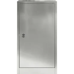 Moderne galvaniseret stål postkasse - Rektangulær design | Farve: Sort | Størrelse: 30x23x55 cm