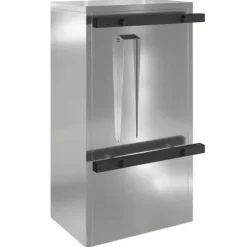 Moderne galvaniseret stål postkasse - Rektangulær design | Farve: Sort | Størrelse: 30x23x55 cm