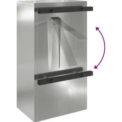 Moderne galvaniseret stål postkasse - Rektangulær design | Farve: Sort | Størrelse: 30x23x55 cm