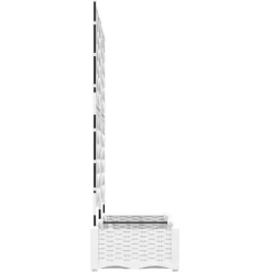 Moderne havekrukke med espalier 2 stk | Farve: Hvid | Størrelse: 80x40x125,5 cm