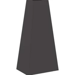 Moderne kegleformet bålsted i koldvalset stål | Farve: Sort | Størrelse: 50x35x100 cm