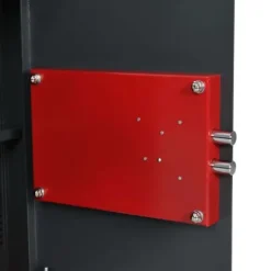 Moderne metal sikkerhedsboks med lås | Størrelse: 31x35x50 cm | Farve: Grå