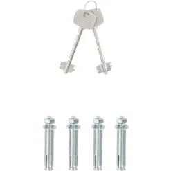 Moderne metal sikkerhedsboks med lås | Størrelse: 31x35x50 cm | Farve: Grå