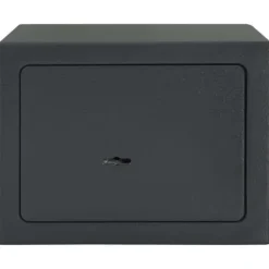 Moderne metal sikkerhedsboks med lås - Indendørs opbevaring | Størrelse: 17x23x17 cm | Farve: Grå