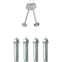 Moderne metal sikkerhedsboks med lås - Sikkerhed til kontoret | Størrelse: 20x31x20 cm | Farve: Grå