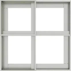 Moderne metalhavekrukke i galvaniseret stål - Rektangulær | Størrelse: 100x100x60 cm | Farve: Sølv