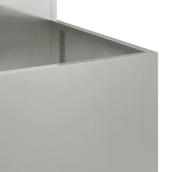 Moderne metalhavekrukke i galvaniseret stål - Rektangulær | Størrelse: 100x100x60 cm | Farve: Sølv