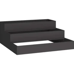 Moderne metalhavekrukke i stål - Designet til udendørs brug | Størrelse: 90x90x35 cm | Farve: Sort
