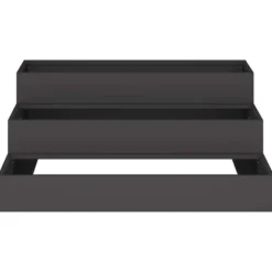 Moderne metalhavekrukke i stål - Designet til udendørs brug | Størrelse: 90x90x35 cm | Farve: Sort