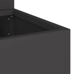 Moderne metalhavekrukke i stål - Designet til udendørs brug | Størrelse: 90x90x35 cm | Farve: Sort