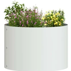 Moderne plante stativ i holdbart stål til indendørs og udendørs brug | Farve: Hvid | Størrelse: 30 x 30 x 20 cm