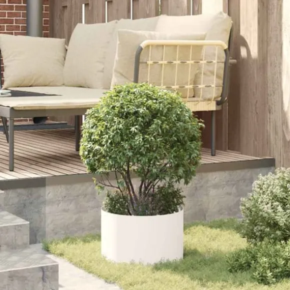Moderne plante stativ i stål - 5 stk | Farve: Hvid | Størrelse: 30x30x20 cm