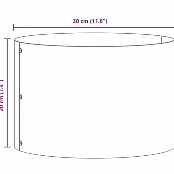 Moderne plante stativ i stål - 5 stk | Farve: Hvid | Størrelse: 30x30x20 cm